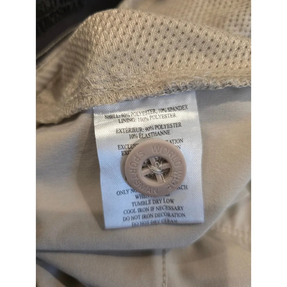 World‎ Wide Sportsman Size 42 Khaki Performance Outdoor Fishing Shorts Pockets